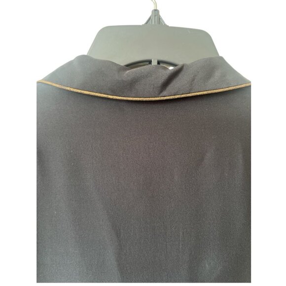 FRAME Black Silk Pajamas Style Lapel Collar Button Up Shirt Large Reg. $285 - Picture 5 of 11